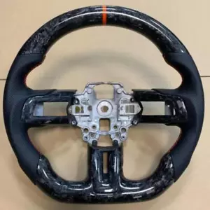 For Ford Mustang 2015-2023 Forged Steering Wheel Real Carbon Fiber - Picture 1 of 6
