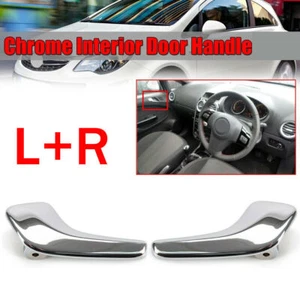 2X POUR Opel Corsa D 2006-2016 POIGNEE DE PORTE INTÉRIEUR AVANT GAUCHE + DROITE - Picture 1 of 7