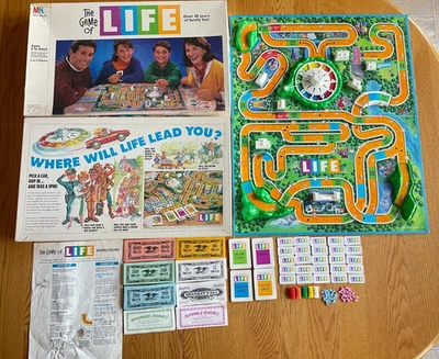 Vintage 1991 - THE GAME OF LIFE Board Game by Milton Bradley - 100% COMPLETE! - Image 1 of 4