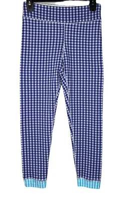 Anthropologie x The Upside Gingham Leggings Blue White Small S Crop 23" Inseam - Image 1 of 3