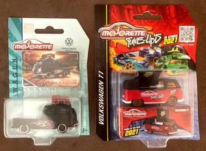 2 X Majorette Volkswagen T1 MODEL OF THE YEAR 2021 + VW KOMBI SAMBA - Picture 1 of 5