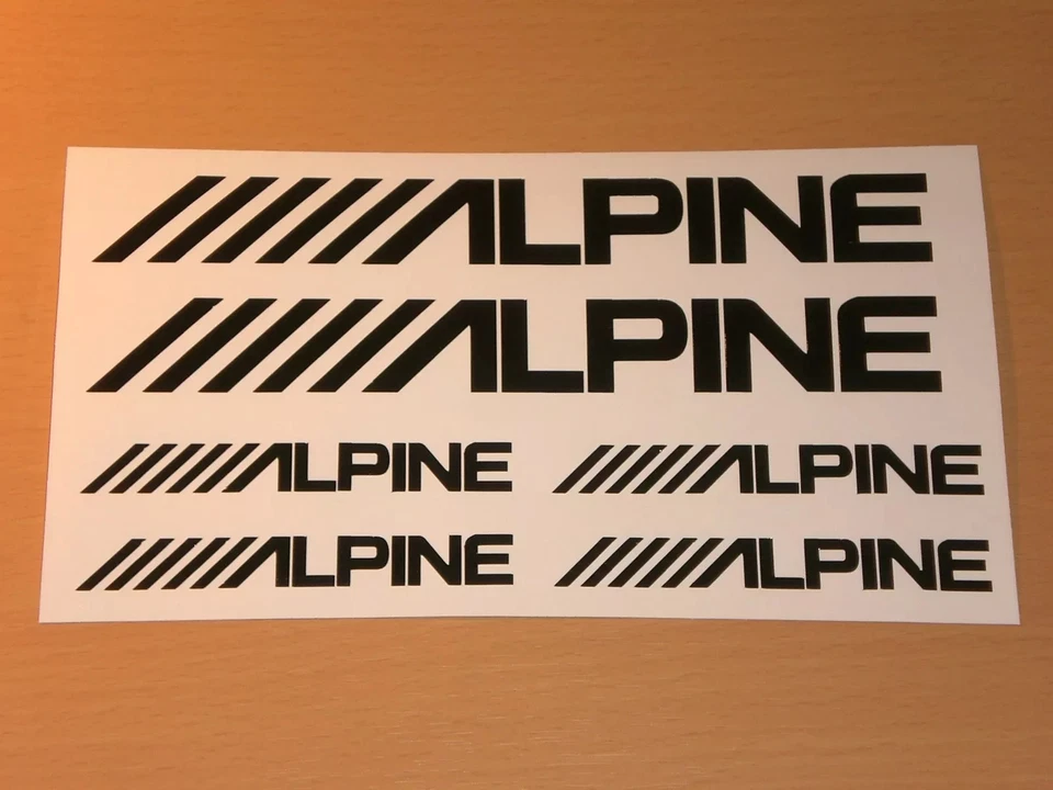 ALPINE Aufkleber Set Tuning Anlage Bass & Hifi NEU WOW TOP Airride Low Sticker