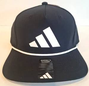 Adidas Midrange Snapback Baseball Hat Cap Adjustable Mens Black White Grey New - Picture 1 of 14