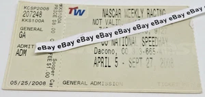 NASCAR Weekly Racing APR 5-SEP 27, 2008 Dacono Colorado Ticket Stub - Picture 1 of 2