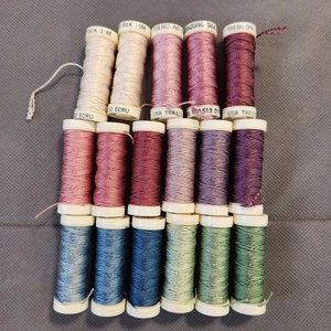 Trebizond Twisted Silk Thread 10m Spools Variety of Colors Lot of 17 Embroidery - Picture 1 of 7