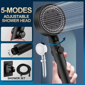 Duschkopf 5 Modi leistungsstarker Hochdruck wassersparend Hochdruck -Duschkopf - Picture 1 of 16