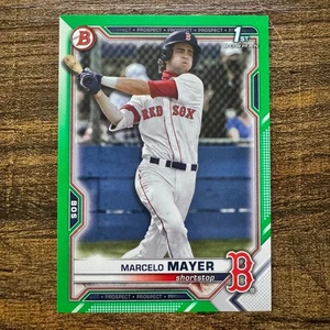 2021 Bowman Draft Marcelo Mayer #BD-174 1° carta verde #78/99 Boston Red Sox - Foto 1 di 2