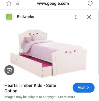 Girls Kids King Single Trundle Bed Or Storage and Mattress Included  - image 1 of 3