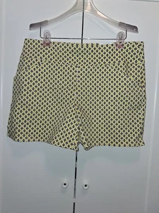 INC International Concepts Core Damenshorts gelb schwarz geometrisches Muster Größe 14 neu mit Etikett - Bild 1 von 4