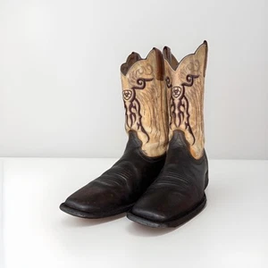 Ariat Men's10 D Qualifier Champ Brown Tan Square - Picture 1 of 7