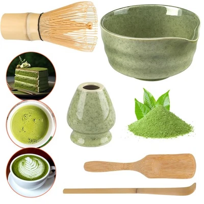 Matcha Stirrer Set Ceramic Matcha Set Matcha Tea Set with Matcha Bowl Matchabese - Image 1 of 4