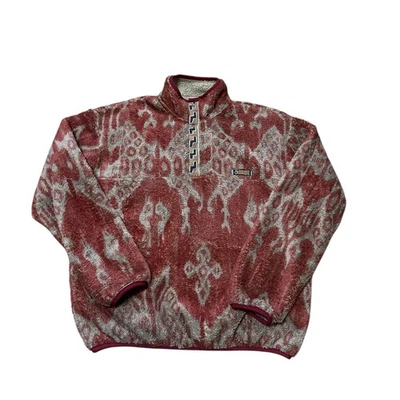 L Kapital Java Kasuri Zip Fleece Pullover - Image 1 of 4