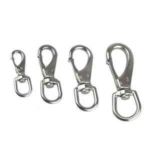 Lightweight Stainless Steel Swivel Eye Snap Hook for Diving and Camping Gear - Picture 1 of 26