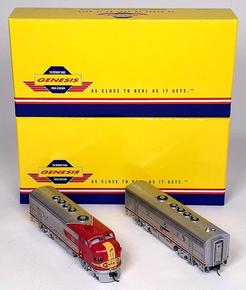 Athearn Genesis G22033 HO Santa Fe F7A F7B Passenger Locomotive Train Set 7A 47L - Image 1 of 4