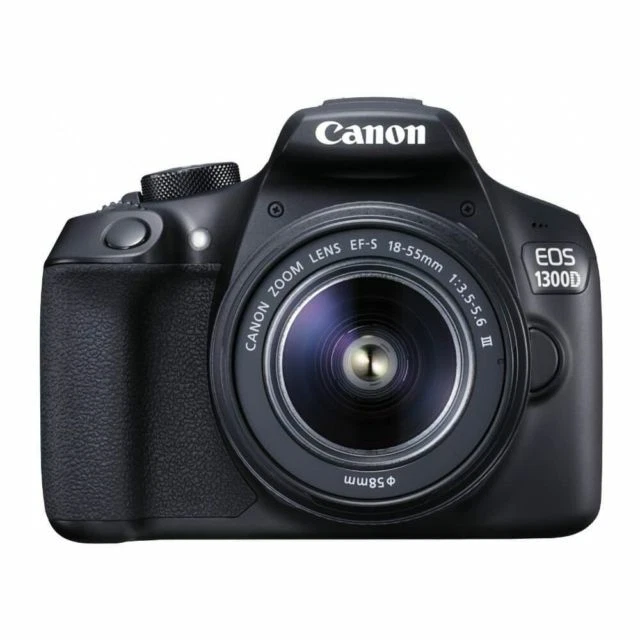 Canon EOS 1300D 18.0MP Digital SLR Camera - Black (Kit w/ EF-S IS III 18-55mm Lens)
