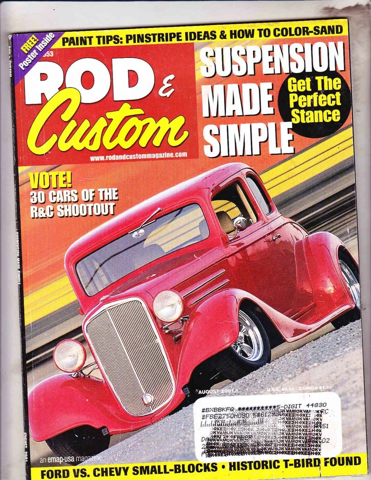 ROD & CUSTOM MAGAZINE-------AUGUST 2001 - Image 1 of 1