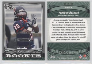 2008 Topps Progression Rookies Silver Jerseys /199 Yvenson Bernard Rookie RC