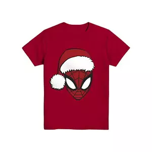 Spidey Clause Boys Red T-shirt Marvel Spiderman 2XL - Picture 1 of 4