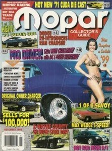 MOPAR COLLECTORS GUIDE 1999 NOV - 1 OF 8 MAX WEDGE SAVOY 3-SPEED - Imagen 1 de 1