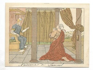 Naissance de Samuel -- Histoire Sainte - Chromo - Trade card - Bild 1 von 2