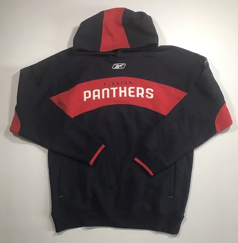Reebok Florida Panthers Hooded Sweatshirt Size Large Cover