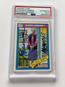ROSEMARY HARRIS SIGNED TRADING CARD AUNT MAY PSA/DNA SPIDERMAN RACC TRUSTED C