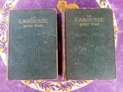 Le Larousse Pour Tous anciens Dictionnaires 2 Volumes Claude Augé Années 1900 - Photo 1/4