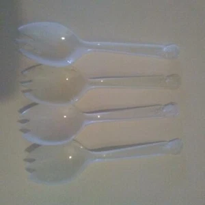 Colonel Saunders KFC Kentucky Fried Chicken Plastic Fork Spoon Vintage Adv - Picture 1 of 3