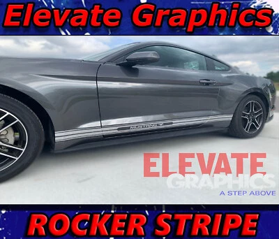 Calcomanías adhesivas 3M gráficos de vinilo rayas laterales basculantes 2005-2023 para Ford Mustang Foto 1 de 4
