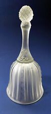 Fenton Glass Bell - Frosted Base and Decorative Handle - Marked Inside