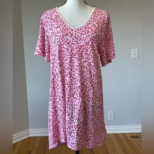 Abito camicia da notte Kate Spade Confetti Cuori scollo a V taglia M lounge casual us intime ottimeioni