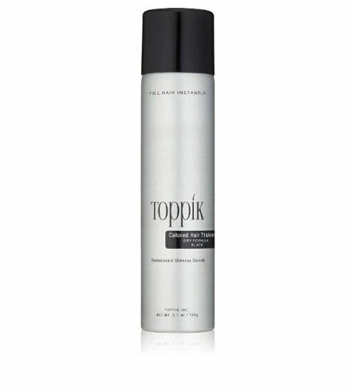 Toppik Colored Hair Thickener Spray, Black - 5.1oz