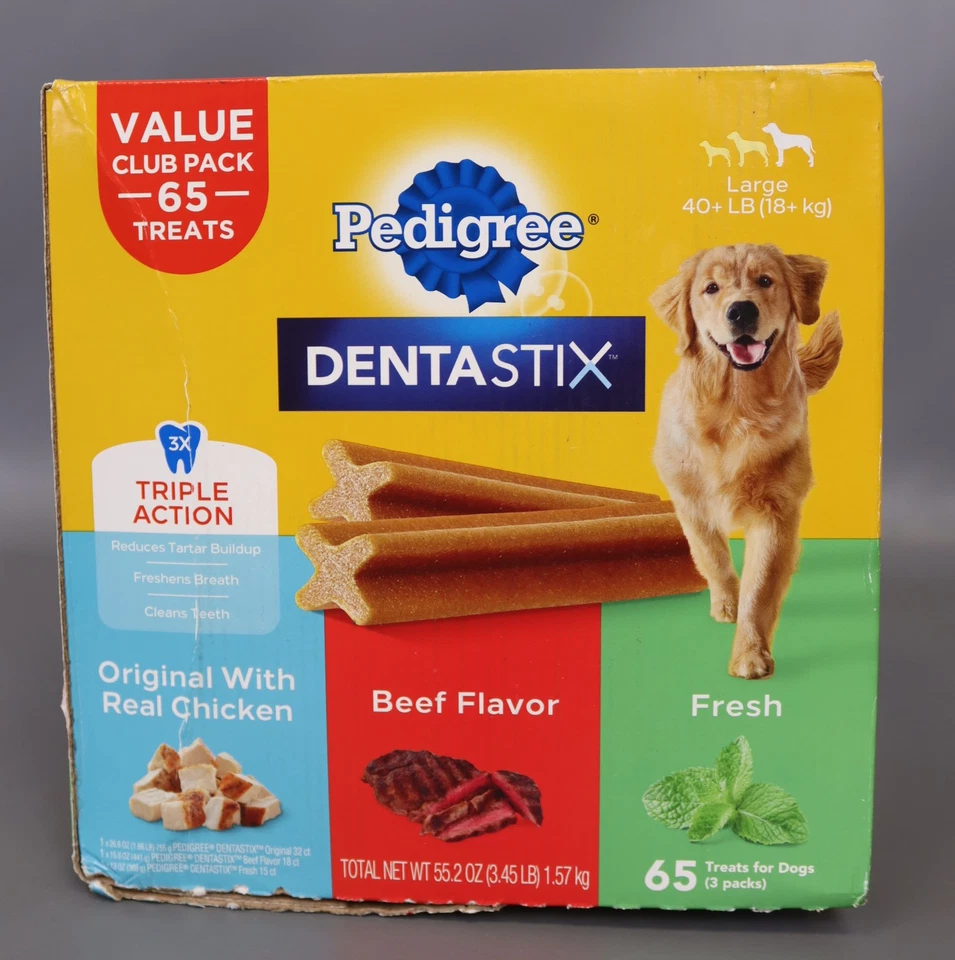 PEDIGREE DENTASTIX Dental Dog Treats for Large Dogs Fresh Flavor Dental 65ct - Image 1 of 3