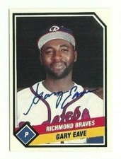 Gary Eave 1989 CMC Richmond Braves autographed auto signed card 