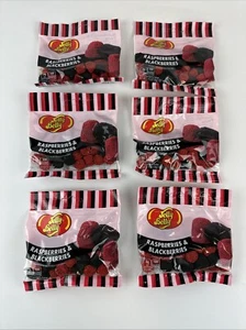 PACK OF 6 - Jelly Belly RASPBERRIES AND BLACKBERRIES 2.75oz - Picture 1 of 2