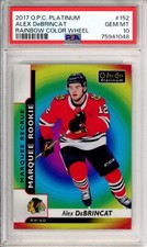 2017-18 O-Pee-Chee Platinum Alex DeBrincat 152 Rainbow Color Wheel PSA 10 POP 10