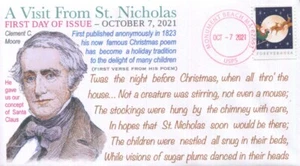 COVERSCAPE computer generated "Visit From St. Nick" forever 2021 U/O fdc - Picture 1 of 1
