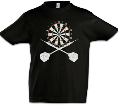 MARKENLOS Darts Board And Crossed Darts Kinder Jungen T-Shirt Sports Training Dart Arrow