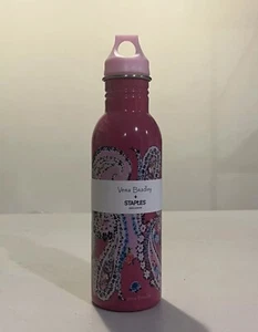 Vera Bradley Stainless Steel Water Bottle Wildflower Paisley Fuchsia 25oz Staple - Picture 1 of 5
