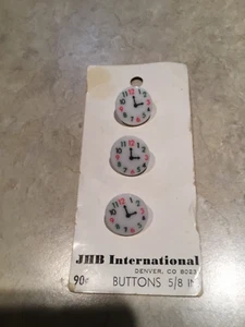 Vintage JHB Primärfarben kleine Knöpfe Uhr Uhr Kinder Basteln Unikat - 3 - Bild 1 von 2