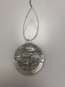 * Etui IH 2006 Jahreszeiten Grüße Zinn Weihnachtsschmuck NEU!!  pferdeschlitten - Bild 1 von 1