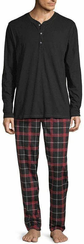 Men's Stafford Microfleece Pants and Long Sleeve Top Pajama Set - Colors/Sizes ( - Image 1 of 1