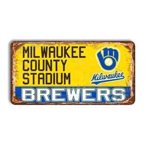 Metal sign Milwaukee Brewers vintage Milwaukee Brewers home stadium street sign - Picture 1 of 16