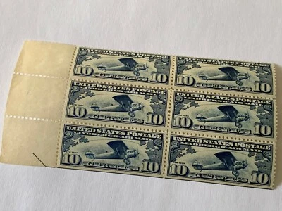 U.S  #C10 Mint OGF Estate Liquidation  Nice Block of 6 CV 70.00 - Image 1 of 4