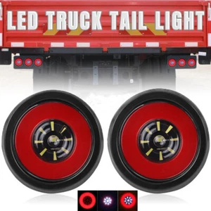 24V 12V LED Runde Rückleuchten Blinker Stop Licht Anhänger LKW Lampe - Bild 1 von 9