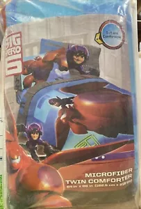 New Disney BIG HERO 6 Microfiber Twin Comforter Superhero Boys Bed 64" X 86" - Picture 1 of 8