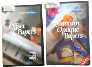 2 Georgia Pacific Paper Company paper sample booklets advertising tablet 1990's - Picture 1 of 8