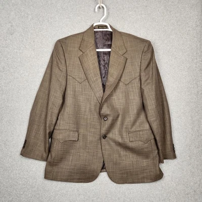 Blazer Circle S Para Hombres 46R Traje Vaquero Occidental Chaqueta Poli Rayón Spandex Dallas Foto 1 de 4