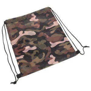 2 Pcs Camouflage Back Bag Men and Women Travel Small Drawstring Gym - Picture 1 of 12