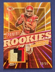 2017 Panini National /25 Rookies Material Patrick Mahomes Rainbow Spokes #PM  - Picture 1 of 10